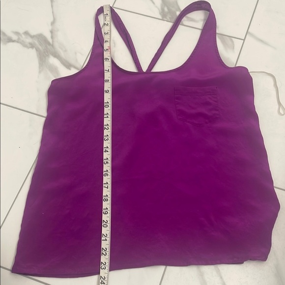 Forever 21 Purple Relaxed Tank Top 100% Silk Size S - Picture 6 of 6